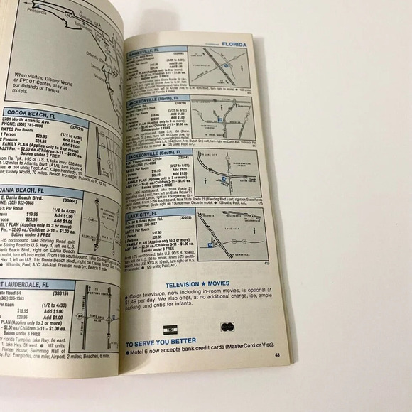 Vintage 1986 Motel 6 Nationwide Directory Brochure Pamphlet Summer Edition - Picture 12 of 16
